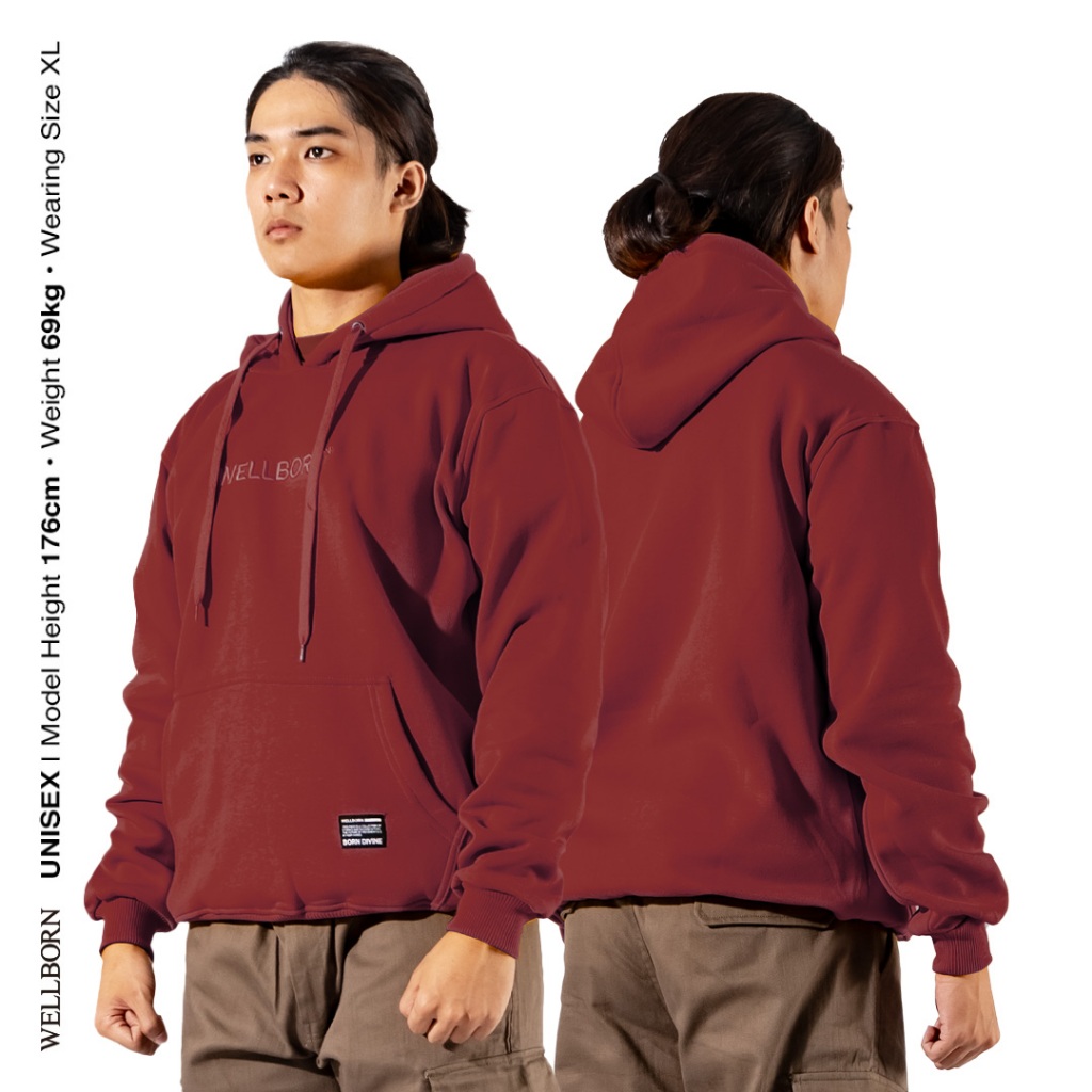Wellborn Bold Hoodie Burgundy