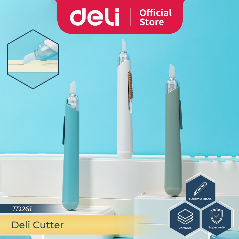 

Deli Cutter / Pisau Pemotong Kertas Ceramic Blade Anti Karat TD261