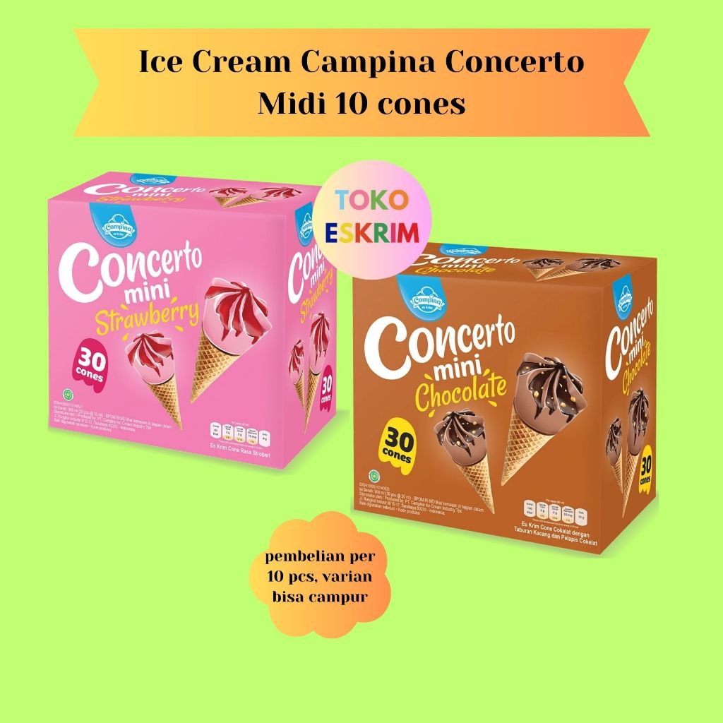 Ice Cream Campina Concerto Midi 10 cones