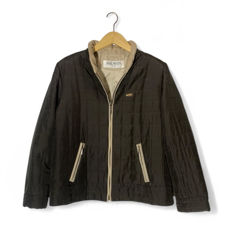 Balmain paris Quilted Jacket brown Original
