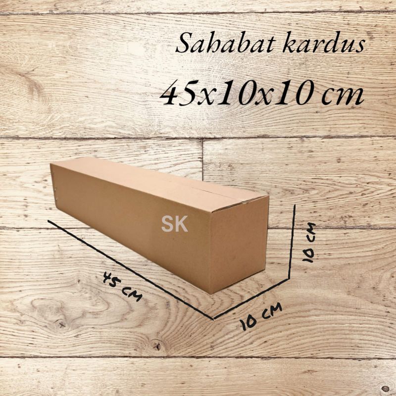 

kardus box Ukuran 45x10x10 cm single wall polos