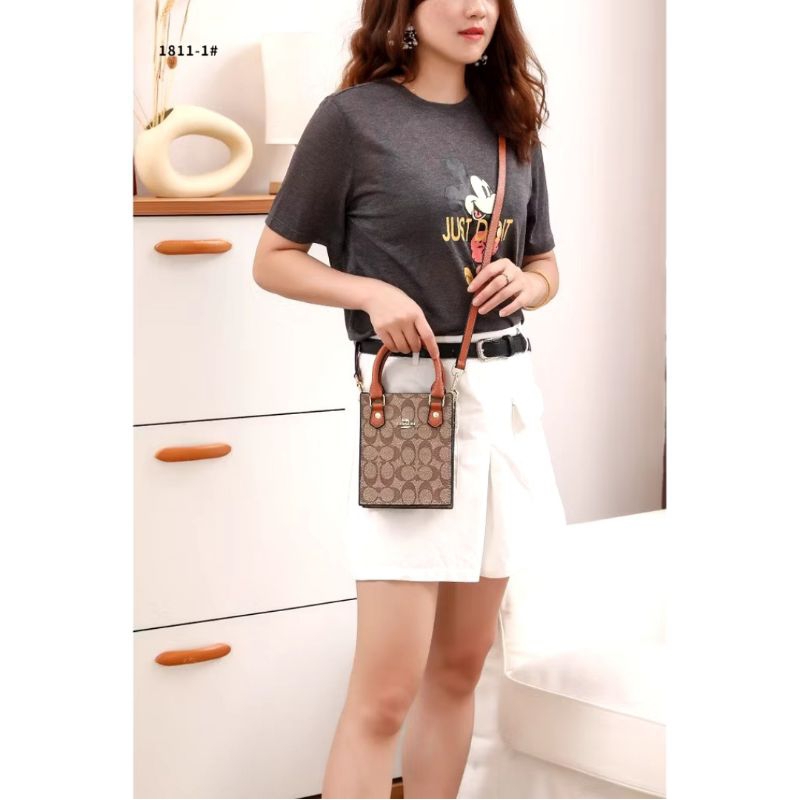 BISA COD Tas selempang HP COACH IMPORT#1811-1 KUALITAS PREMIUM