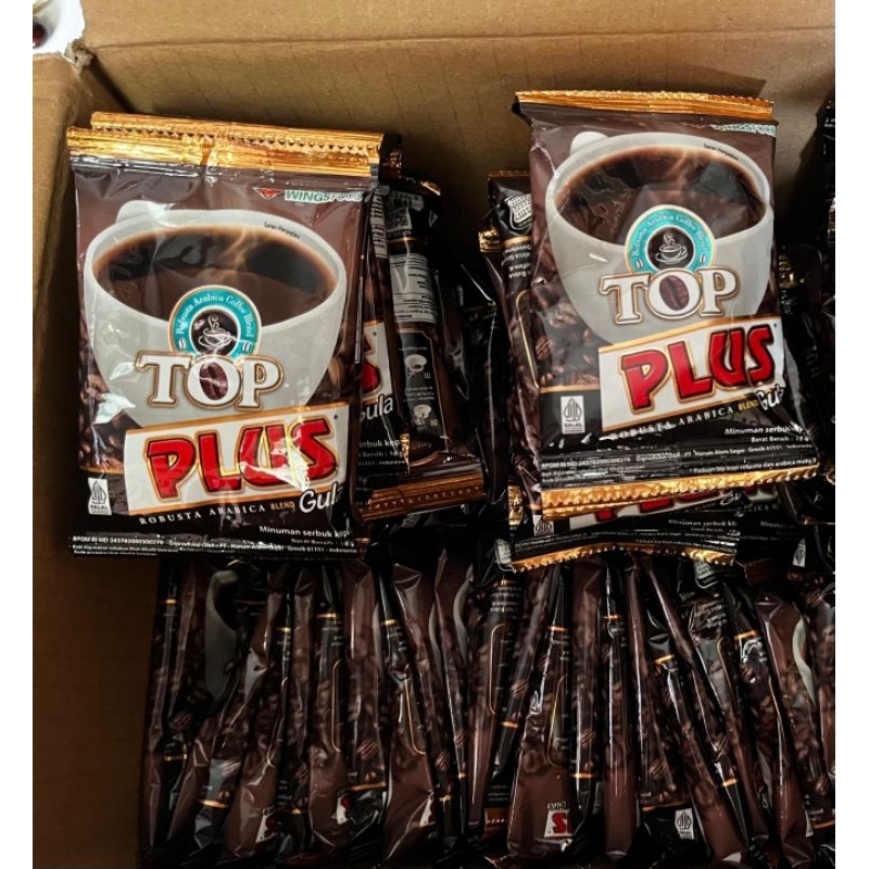

TOP COFFEE PLUS GULA ( 1 RENTENG ISI 10 SACHET x 18 gram )