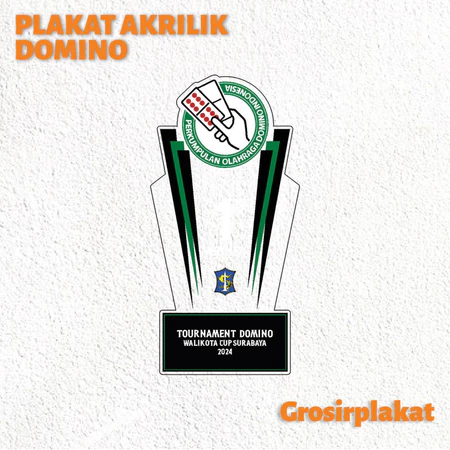 Piala Domino Piala Gaple Plakat Domino Plakat Gaple Akrilik Custom