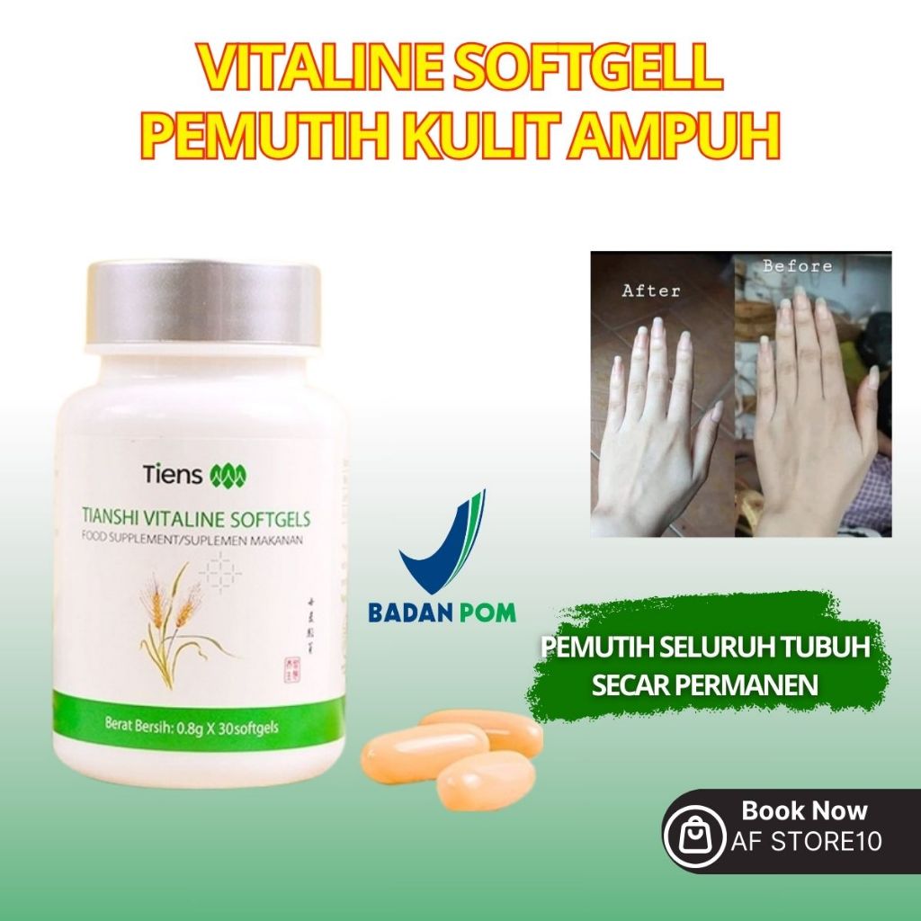 Pemutih Badan Permanen Bpom Vitaline Softgel Penghilang Bekas Luka Obat Pemutih Tubuh Ampuh Obat Her