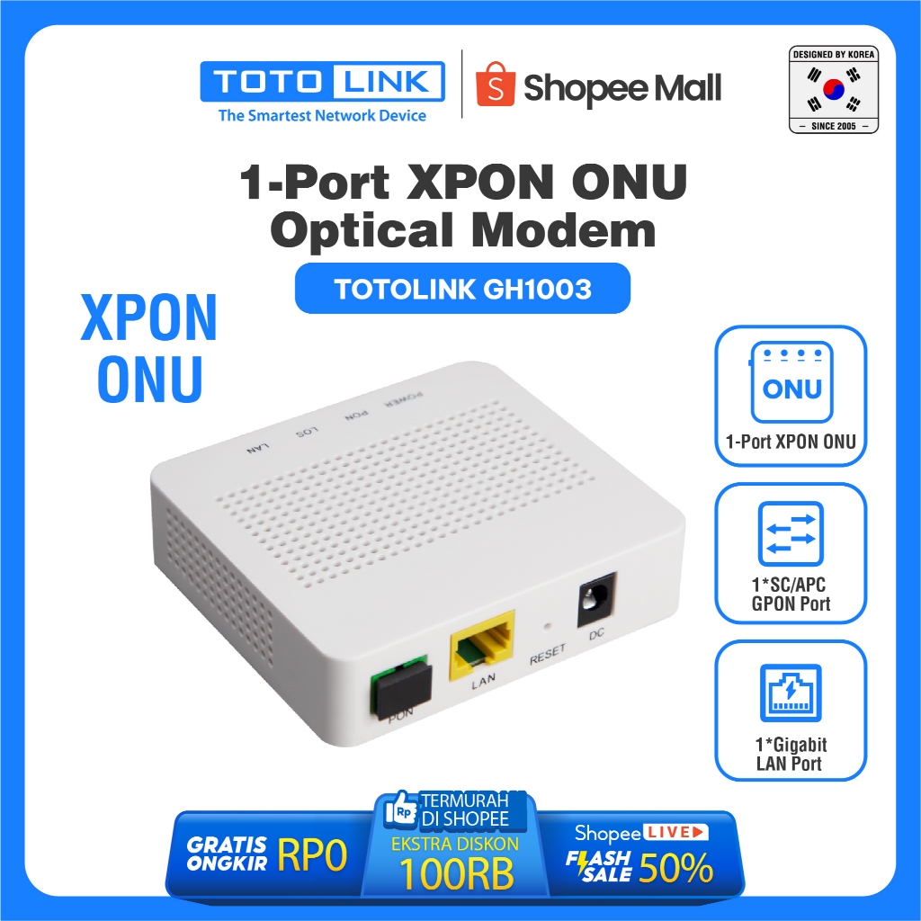 Totolink GH1003 - 1-Port XPON ONU Optical Modem