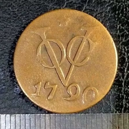 #18.VK. UANG KUNO / KOIN KUNO 1 DUIT VOC BELANDA TAHUN 1790