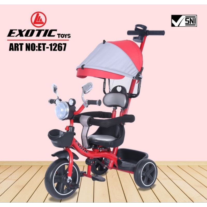 Exotic Sepeda 3 Tiga Roda Anak 1267 Tricycle Dorongan Anak