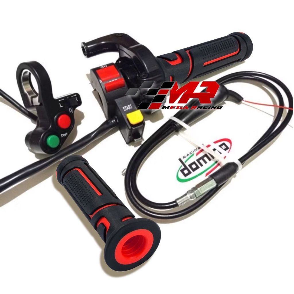 Paket Gas Spontan Yz Thailand Kabel 100cm + Saklar Engine + Handgrip Erstazel Universal Semua Motor