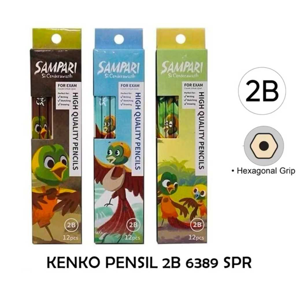 

KENKO SAMPARI PENCIL 2B-6389 SPR HARGA PER PACK ISI 12PCS WARNA/GAMBAR DIKIRIM RANDOM