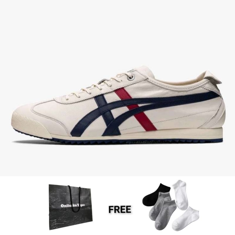SEPATU ONITSUKA TIGER MEXICO 66 SUPER DELUXE CREAM NAVY RED