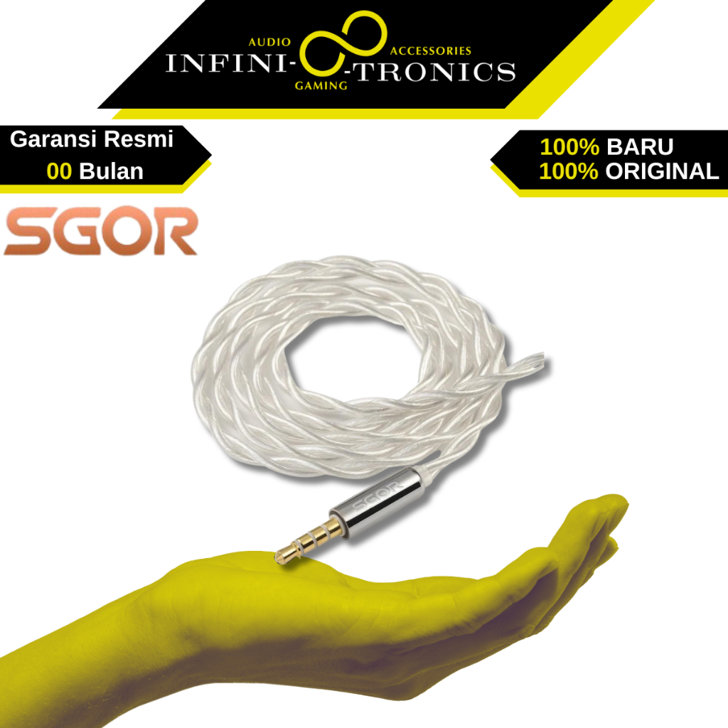 SGOR CA-1 Silver Plated Earphone Cable With MIC Kabel SGOR Adonis