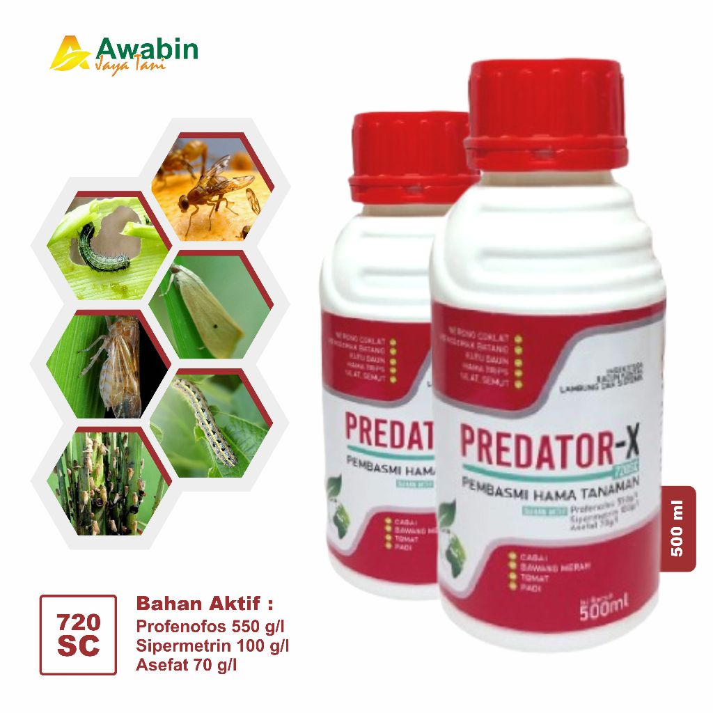 PREDATOR X 720SC 500 ML -  INSEKTISIDA PROPENOFOS/SIPERMETRIN/ABAMEKTIN UNTUK PENYAKIT JAMUR TANAMAN
