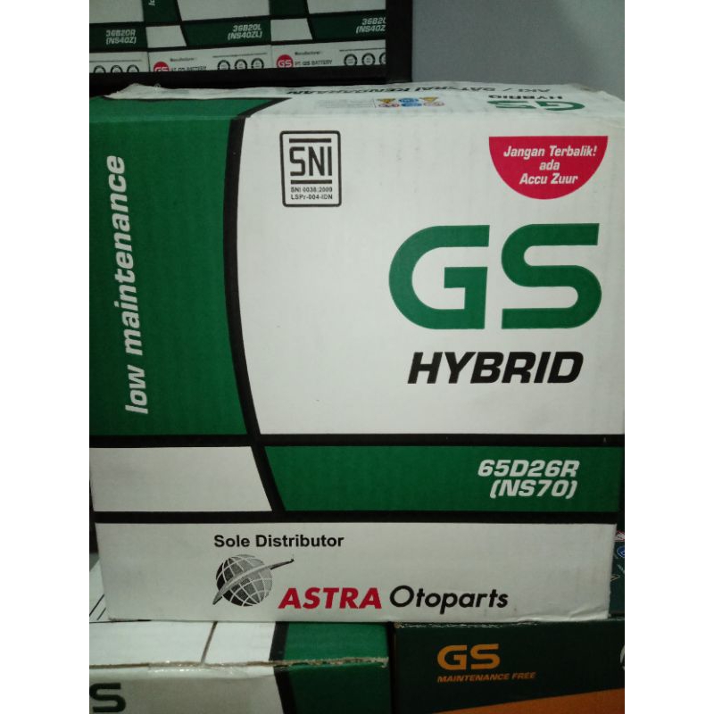 Aki Mobil Mitsubishi Kuda Bensin GS Hybrid NS70 Aki Basah