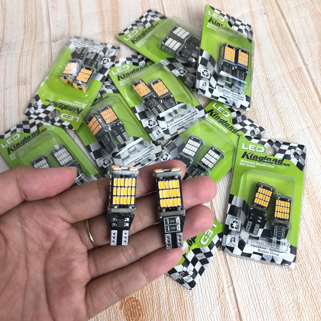 Lampu Sein Senja T10 Super Terang Bohlam Led T10 Mobil Motor Dop Led Biru Oren Import Universa