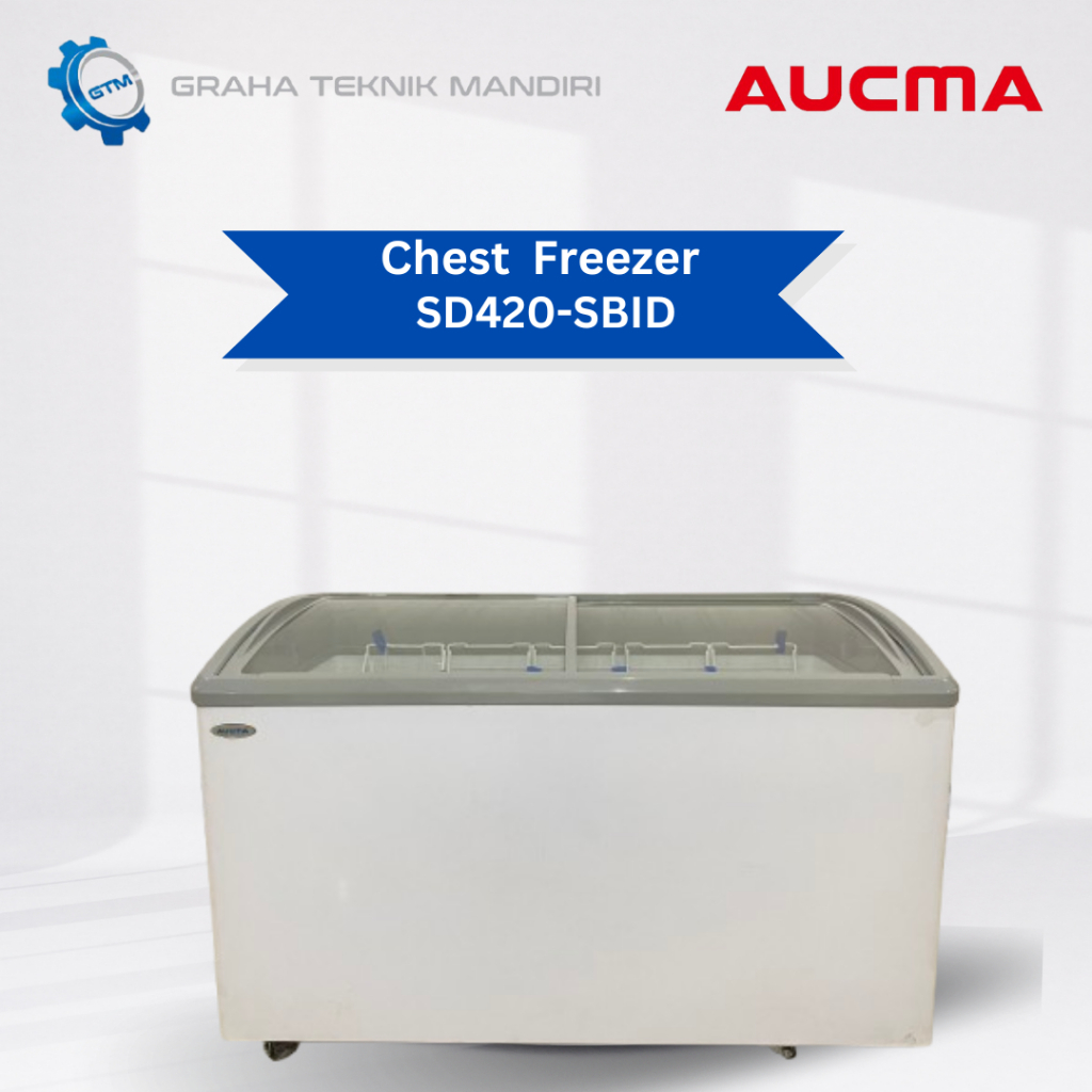 Aucma Chest Glass Freezer SD420-SBID (SHOW UNIT)