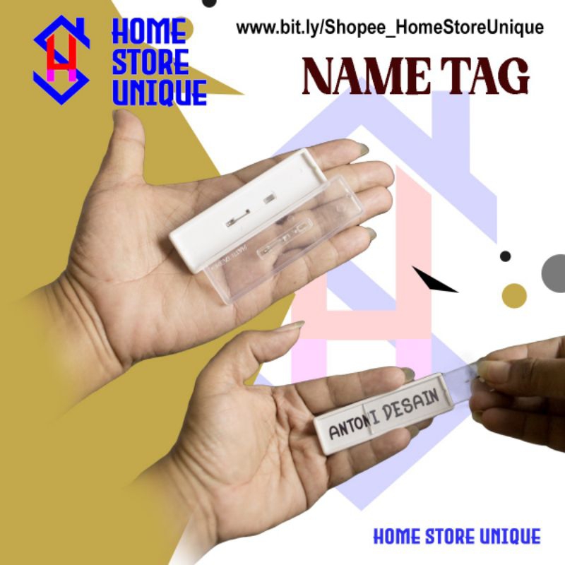

Name Tag Murah Bisa Bongkar Pasang & Diganti | Bahan Akrilik