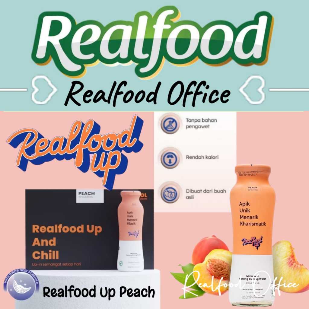 

Realfood Up Rasa Persik Peach ( Minuman Sarang Burung Walet ) RO