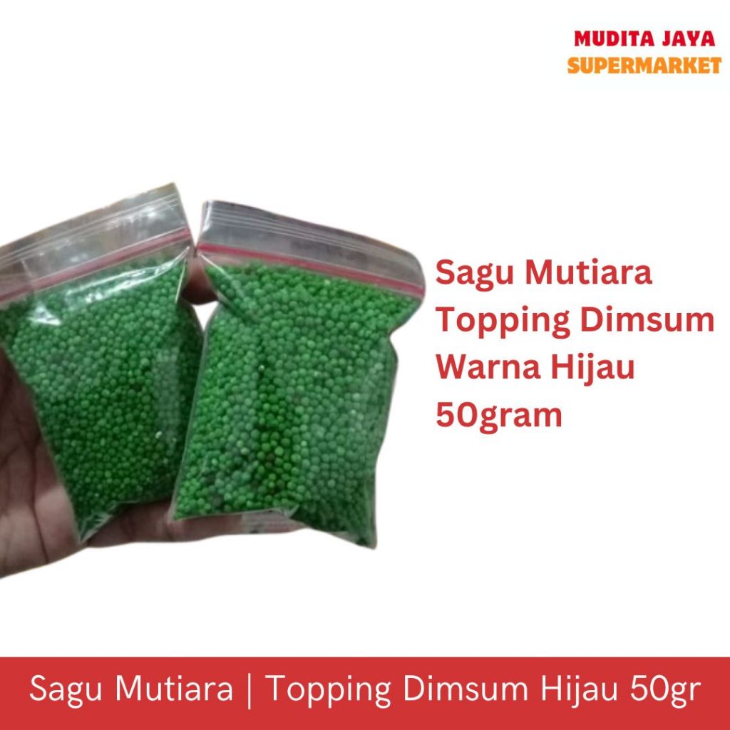 

Sagu Mutiara/Topping Dimsum Hijau 50gr Medan