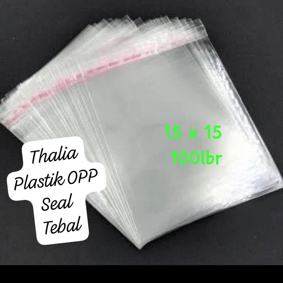 

PLASTIK OPP 15X15 ISI 100LBR BENING DENGAN SEAL PEREKAT UNTUK ROTI/KUE