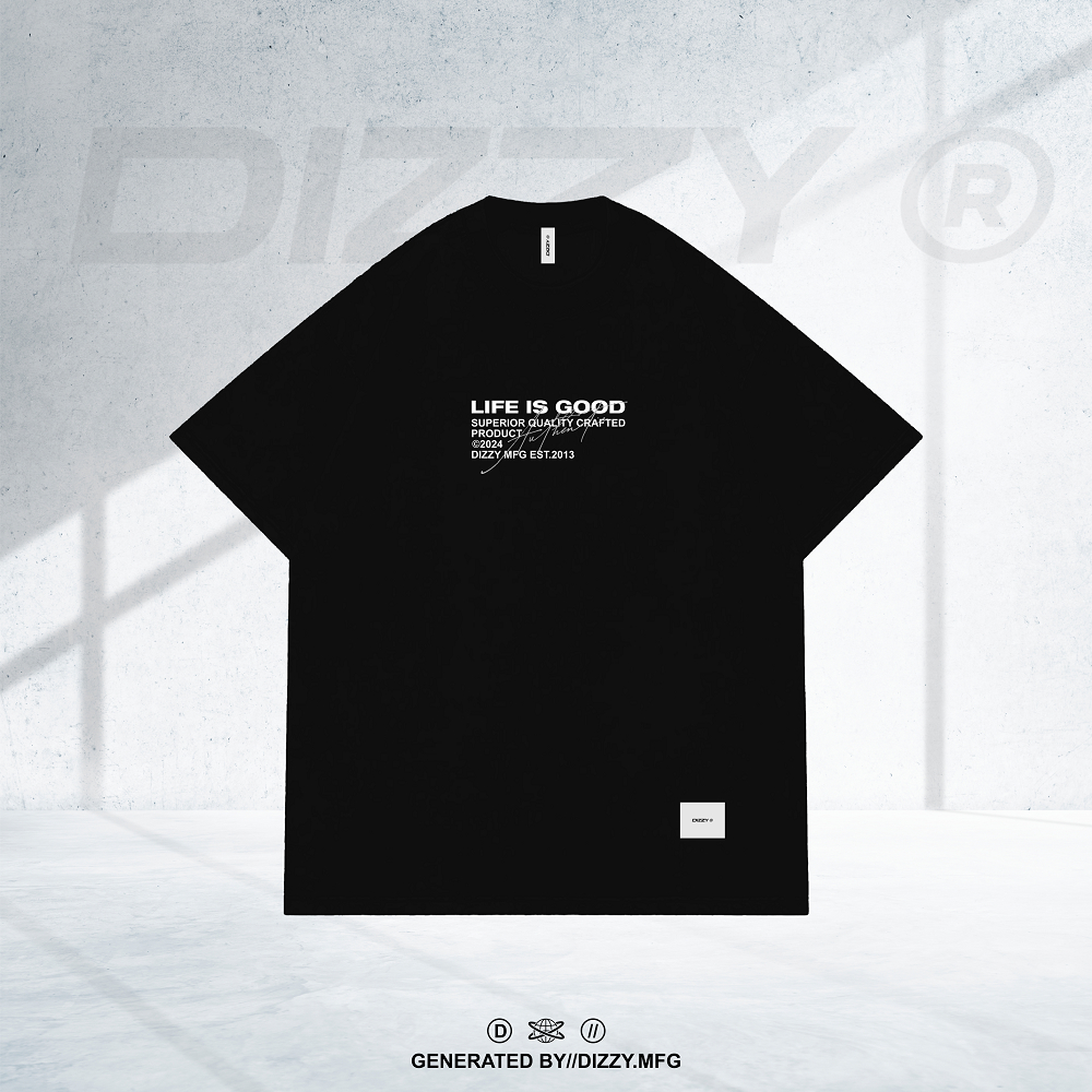 DizzyMfg - Tshirt Sea Black / White