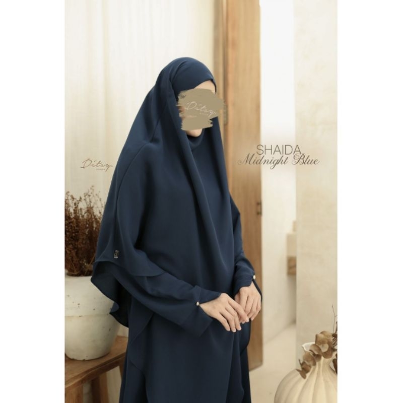 ditsy moslem NWT FK Shaida Midnight Blue size Long