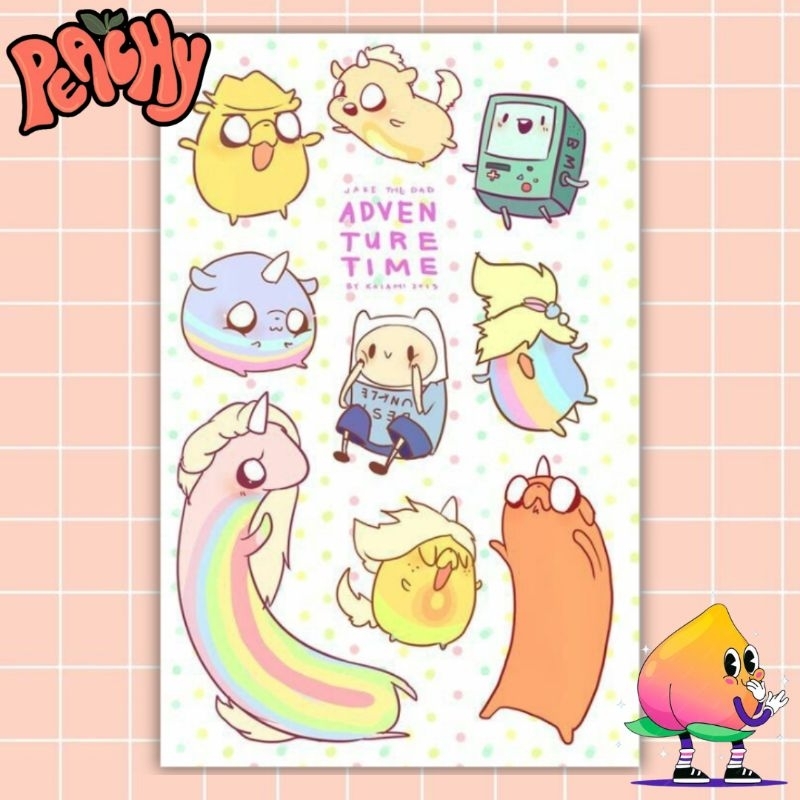

Peachy SS - Adventure Time Sticker Sheet | sticker Waterproof | sticker vinyl | sticker deco | sticker tumbler | stiker anti air | sticker buku journal | sticker HP laptop | sticker murah | sticker band | sticker helm | sticker pack | sticker A6 aesthetic