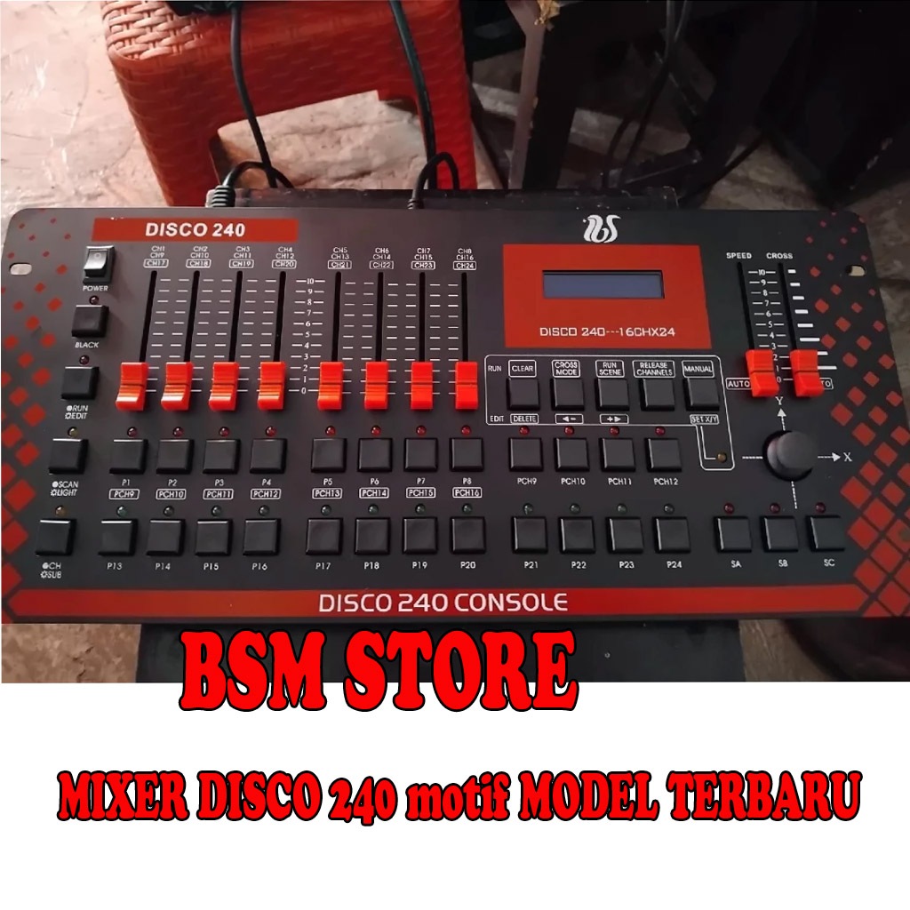 MIXER LIGHTING DISCO 240 motif MODEL TERBARU MIXER LAMPU PANGGUNG