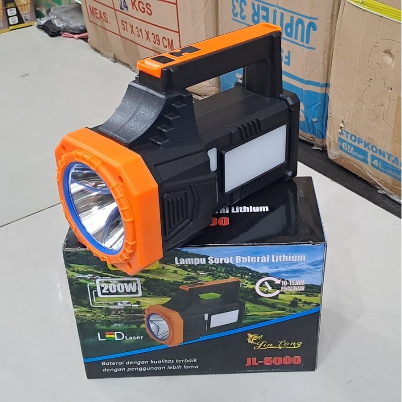 SENTER TANGAN JINLONG JL 6000 200W / SENTER TANGAN JINLONG TERANG / SENTER TANGAN JINLONG BAGUS DAN 