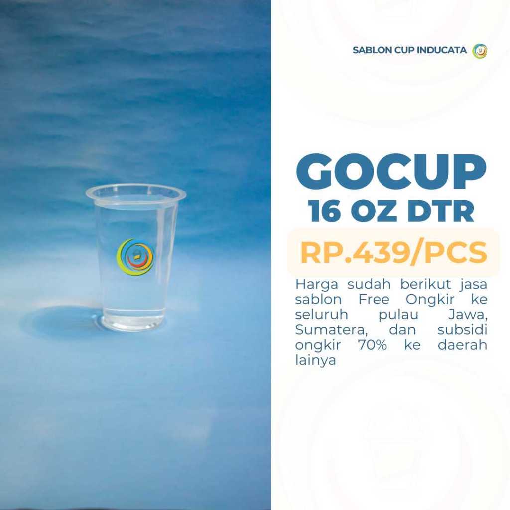 

SABLON CUP 16oz 7,3gr - Datar- Gratis Design 3 Sisi 1 Warna // TERMURAH SE-INDONESIA