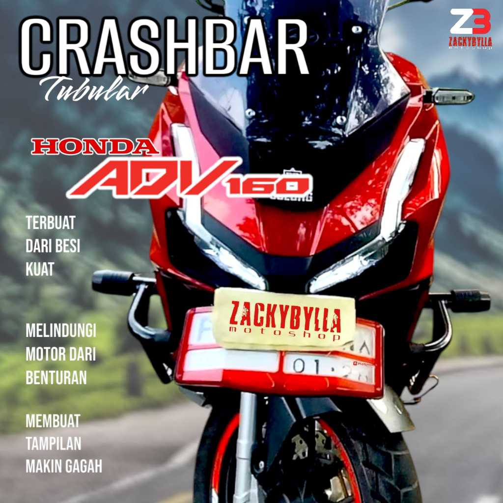 Crashbar Tubular Pelindung Body Honda ADV 160 PCX 160 Full Body Bonus Jalu