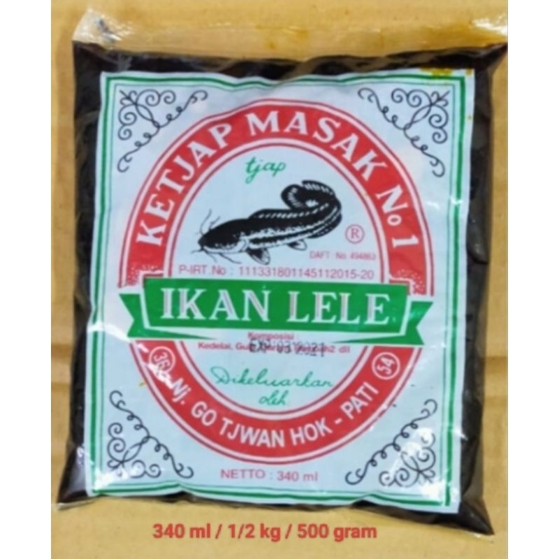 

Kecap Lele Khas Pati Cap Ikan Lele340ml/500gram(1/2 kg)