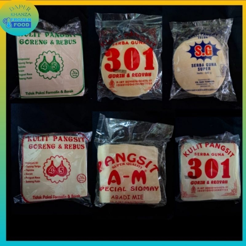 

Kulit Dimsum / Pangsit / Siomay bulat dan kotak isi 40-50an 8cm / 10cm
