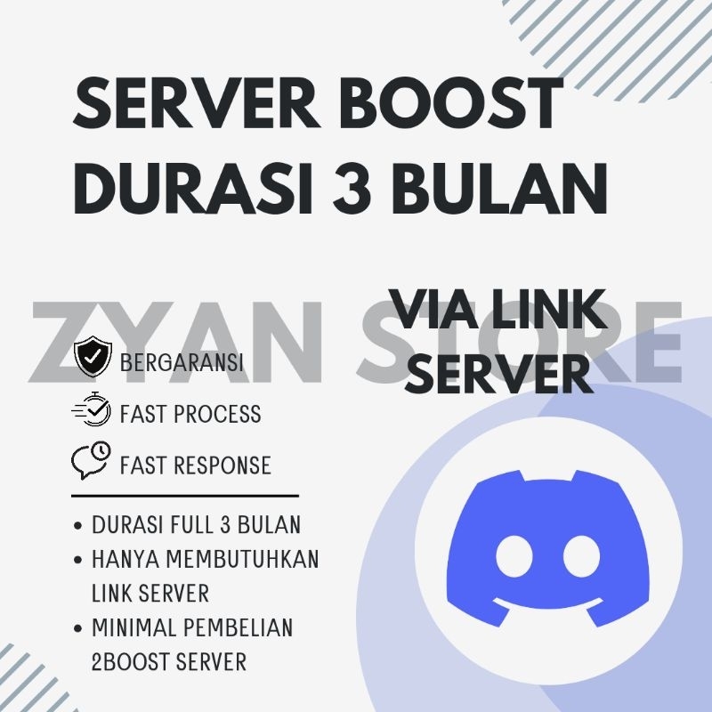 Boost Server Discord 3 Bulan - Bergaransi