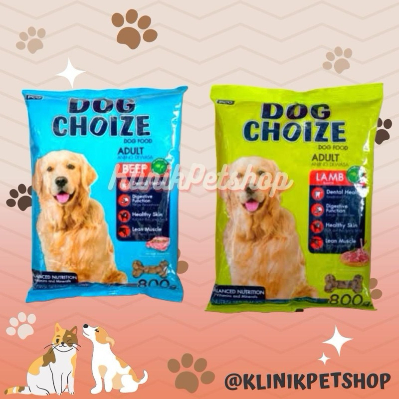 DOG CHOIZE 800GRAM - MAKANAN ANJING DOG CHOIZE 800GR