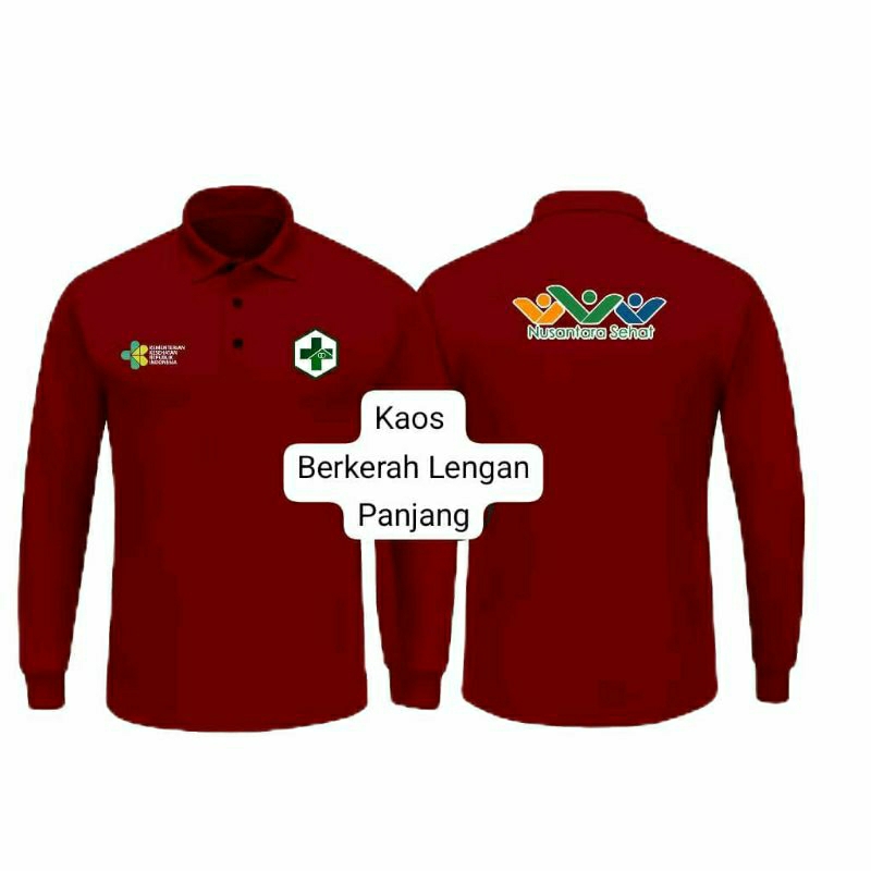 KAOS BERKERAH KEMENTRIAN KESEHATAN REPUBLIK INDONESIA NUSANTARA SEHAT