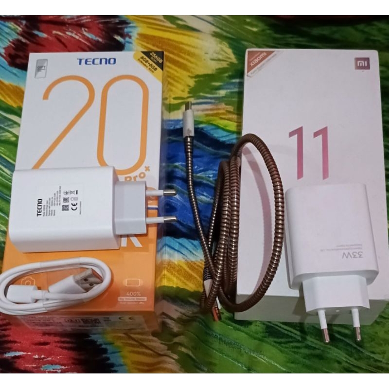 Charger + Kabel Ori 1000% dari Dus Xiaomi 11 Lite & Tecno 20 Pro+