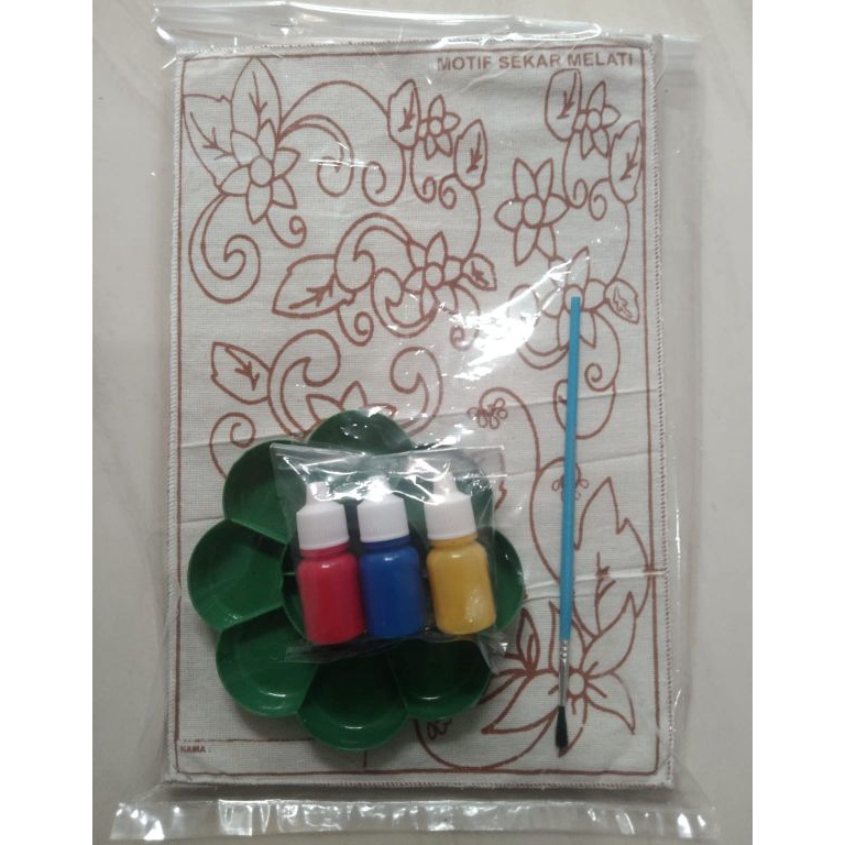 

Pabrik Resmi Paket Lukis Kain motif Batik 1set lengkap Painting kids