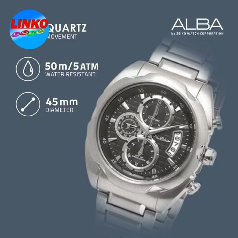 jam tangan pria ALBA original 100% chrono