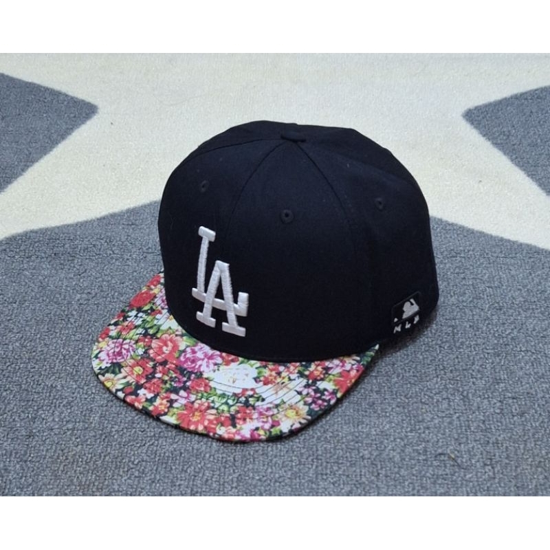 topi snapback mlb la dodgers flower second original unik