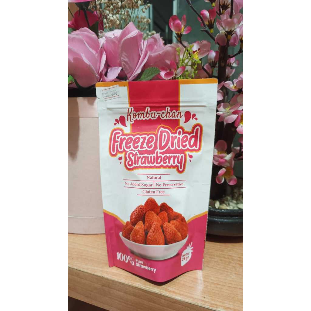 

STRAWBERRY FREEZE DRIED CHIPS - SNACK KERIPIK BUAH SEHAT - SUKABUAH
