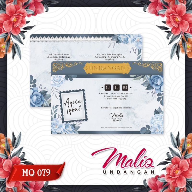 NAURA UNDANGAN KODE MALIQ 72 - 80 | BLANGKO UNDANGAN MURAH