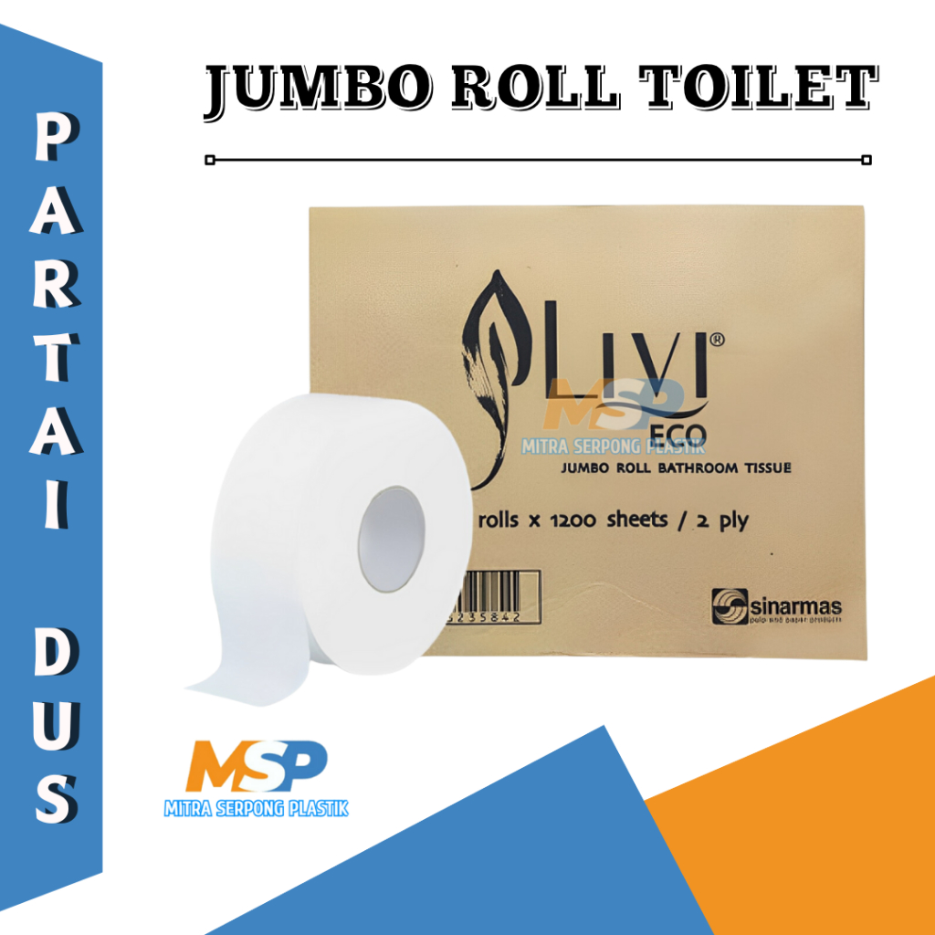 PARTAI DUS - TISSU LIVI JUMBO ROLL TOILET JTR ISI 16 ROLL