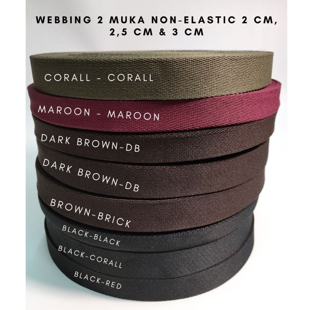 tali webbing 2 muka | webbing | webbing sandal | webbing tas | non elastic.