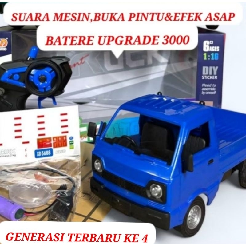Mobil Remote Control RC Carry Pickup Suara Mesin Keluar Asap Box Mainan Remot Kontrol 2,4Ghz UPGRADE