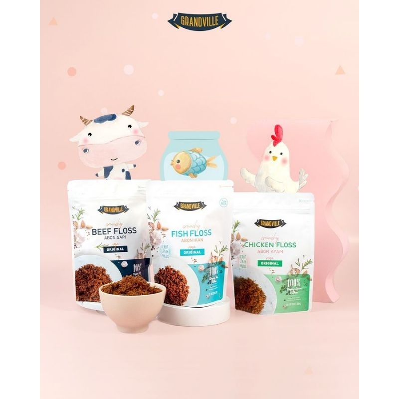 

wiw Grandville Abon Cruncy Sapi Ayam Ikan 100gr No MSG