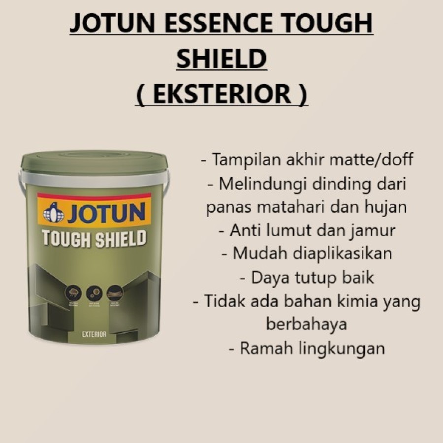 JOTUN TOUGH SHIELD MATT CAT TEMBOK EXTERIOR 3,5LTR(GALON)/BISA REQUEST WARNA