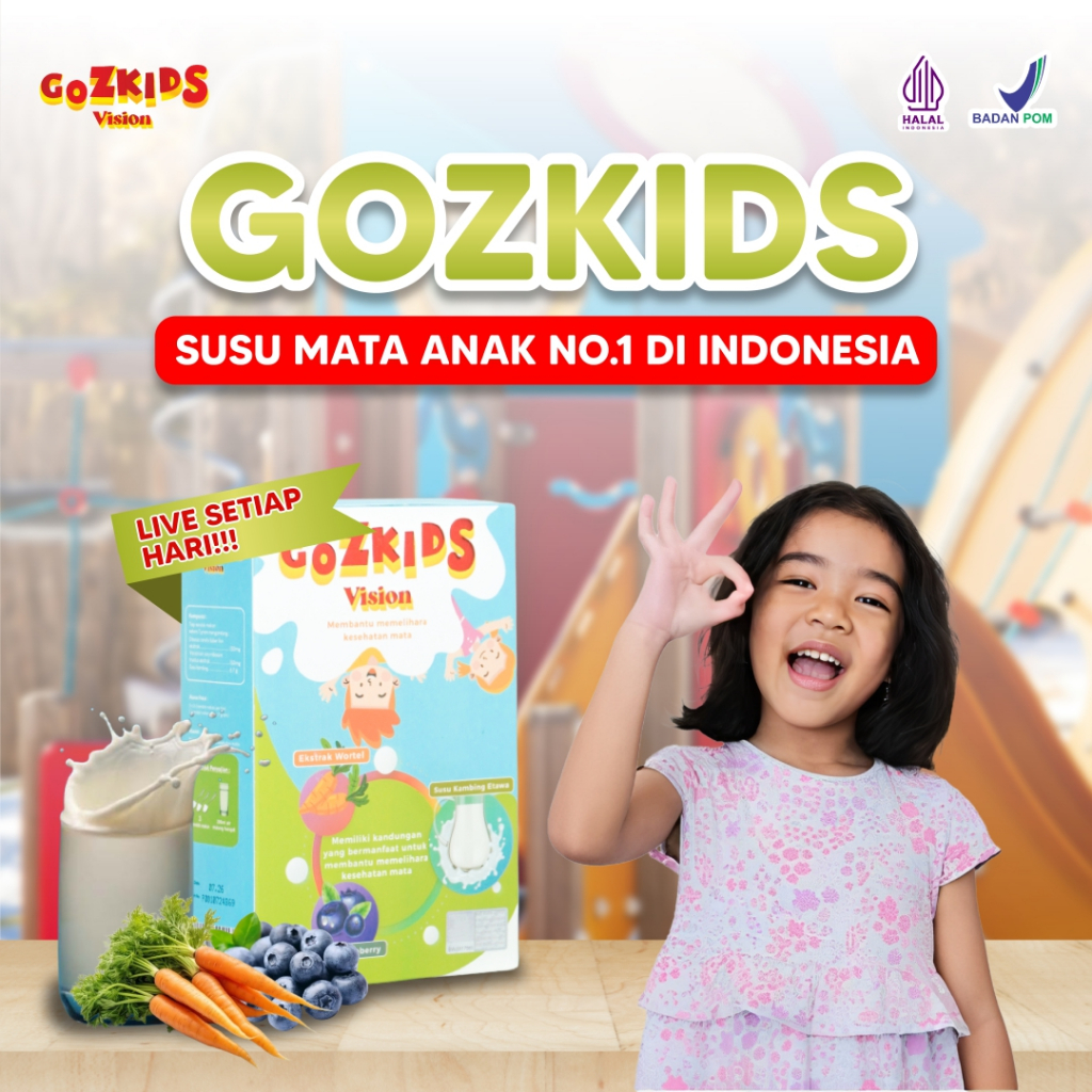 

Gozkids Vision Susu Kambing Etawa Bluebery & Wortel Original Atasi Mata Malas & Mata Juling Mencegah Mata Minus Mata Silinder 200gr