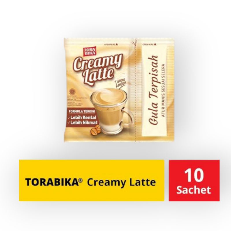 

Torabika Creamy Latte 1 Renceng isi 10 Sachet