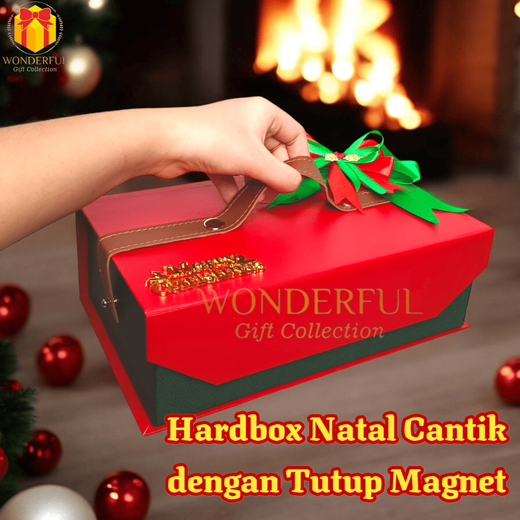 

Hardbox Natal Kotak Christmas Model Tas Tenteng Magnet / Gift Box WGC 25x15x8 NT10A